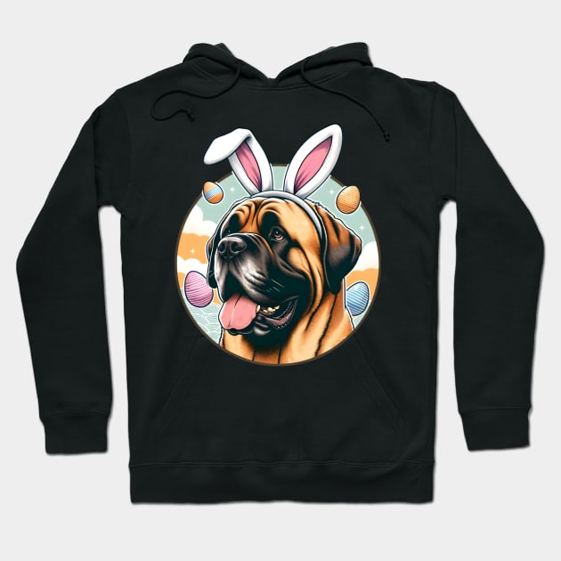 Spanish Mastiff Celebrates Easter with Bunny Ears Hoodie by ArtRUs